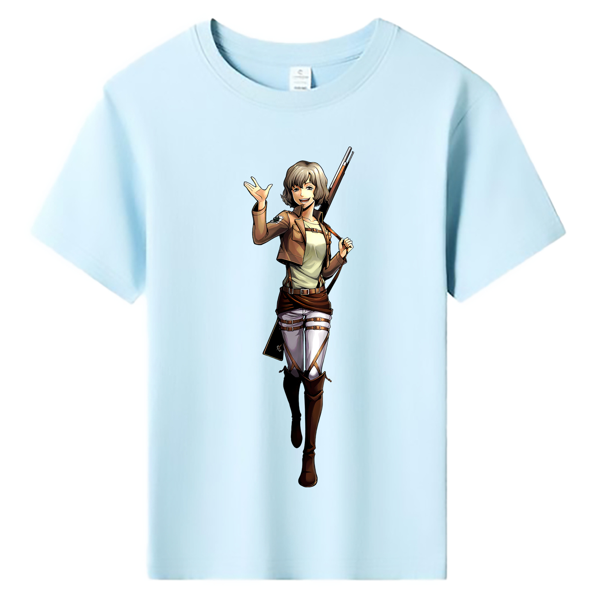 （画像用） 進撃の巨人 ヒツチ Attack on Titan Hitch 綿100％キッズTシャツ（フロントプリント）